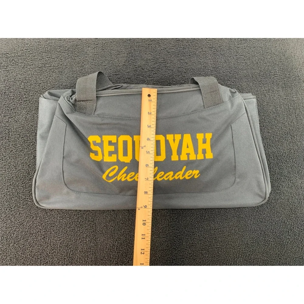 Sequoyah Cheerleader Duffel Bag black‎ Yellow Gym Sports Travel Gear 18x10